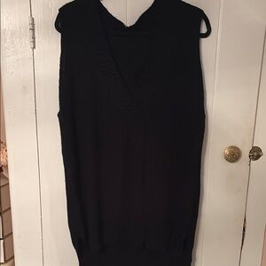 Black Sleeveless Knit Vest NWOT 1XL